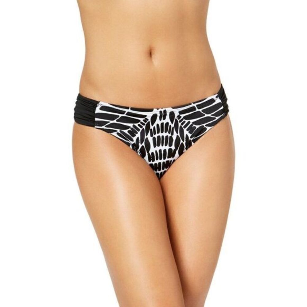 Bar III Black‎ White Bikini Swim Bottoms Medium NEW
